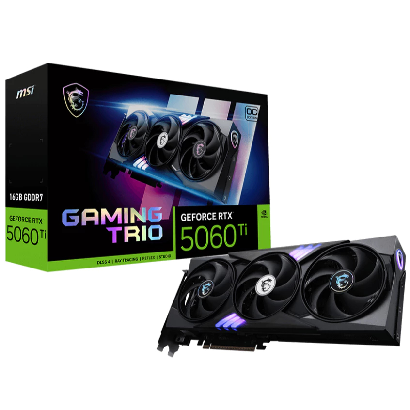 MSI GeForce RTX 5060 Ti 16G GAMING TRIO OC [ สีดํา / ขาว ]