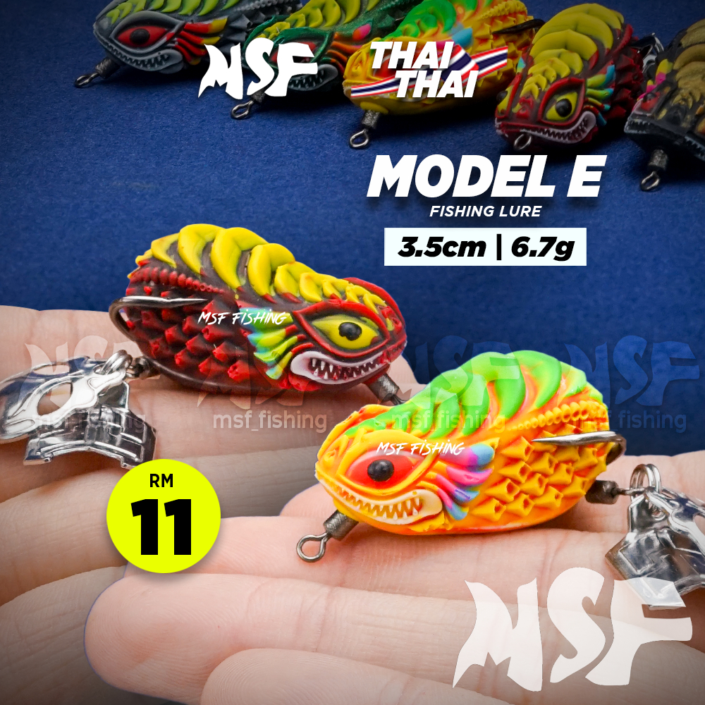 [MSF] Thai Thai Thai Model E Soft Frog 3.5cm 6.7g Katak Tiruan Casting Haruan Toman Fishing Lure