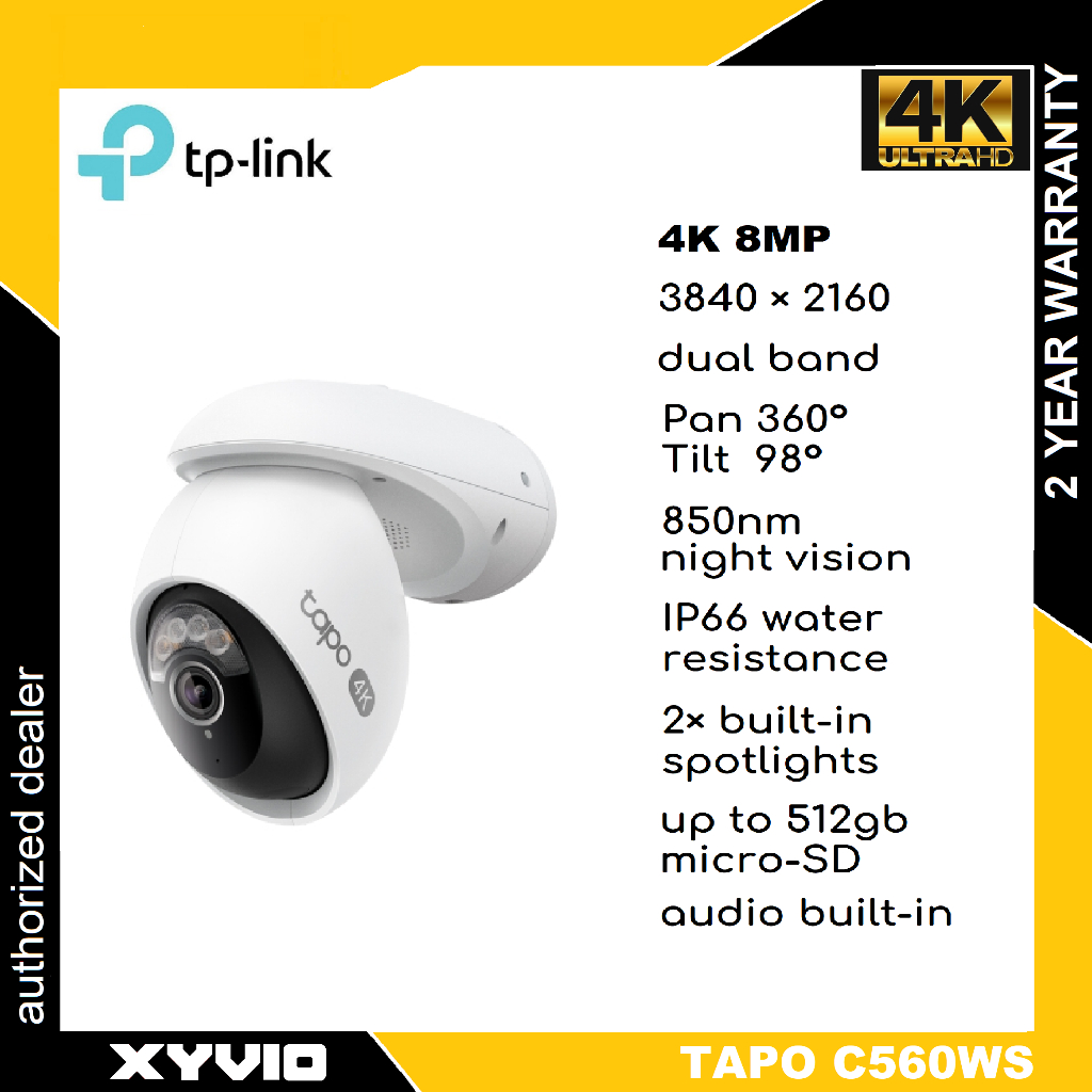 TP-LINK Tapo C560WS Outdoor Pan/Tilt Security Wi-Fi Camera