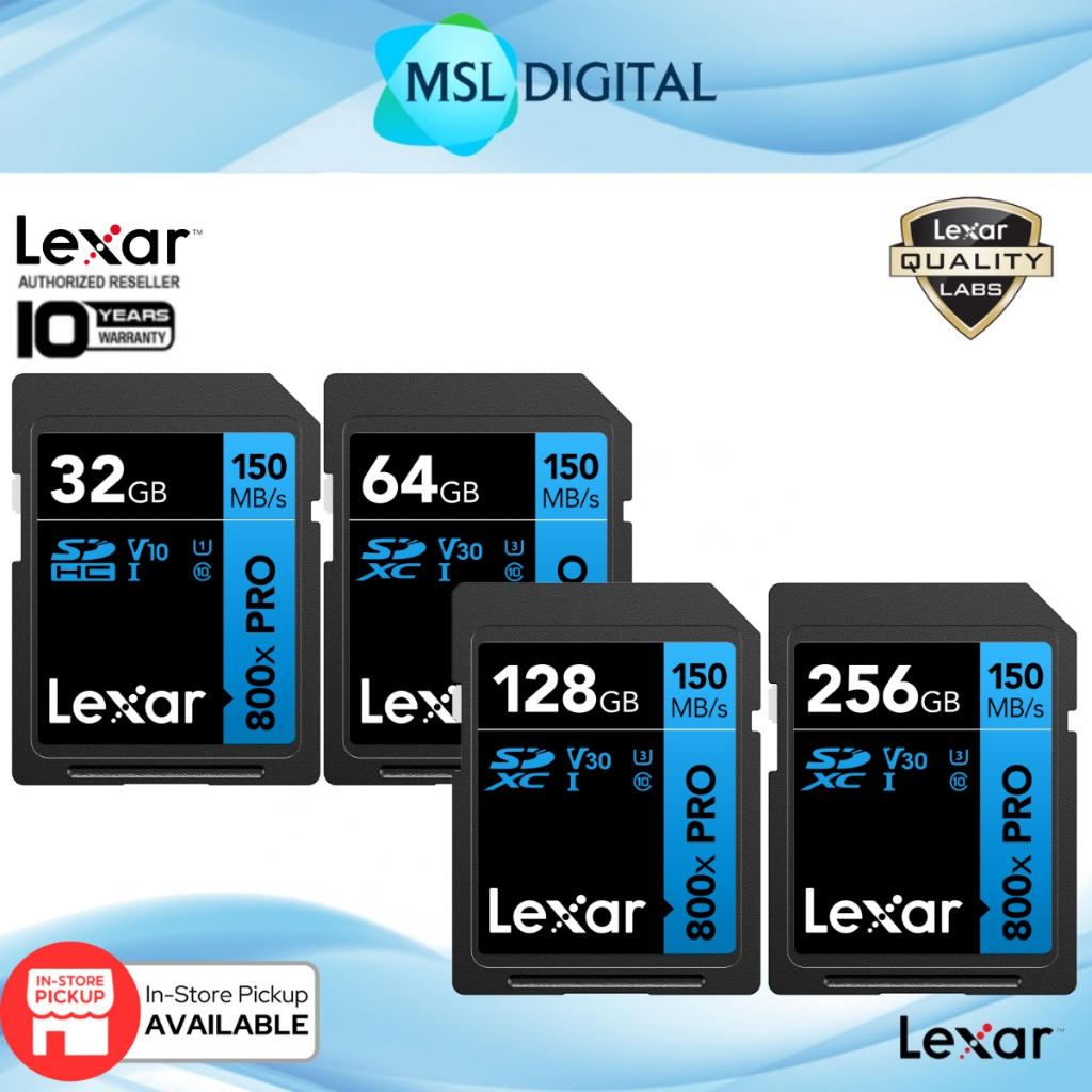Lexar High Performance 800x PRO SD Card UHS-I Card V30 U3 4K (150MB/s)