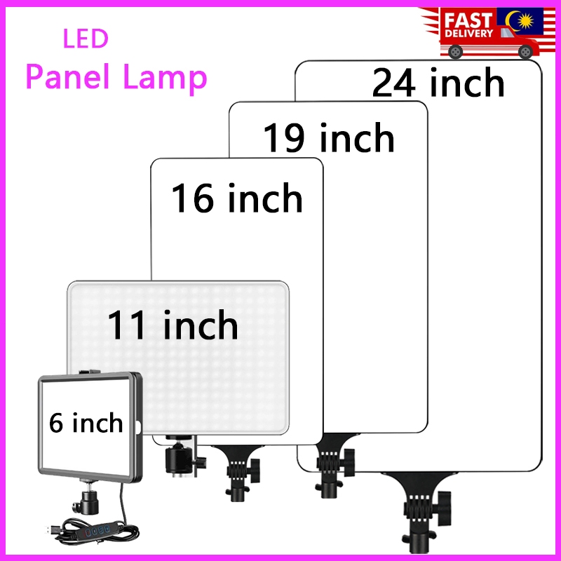 24 นิ้ว 19 นิ้ว 16 นิ้ว 11 "6" ไฟ LED Video Studio แผงไฟโคมไฟการถ่ายภาพสําหรับ YouTube TikTok เกม Li