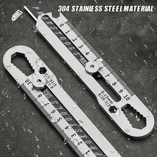 Stainless Steel Utility Knife Multifunction Retractable Box Cutter Art Ruler Bottle Wrap Opener