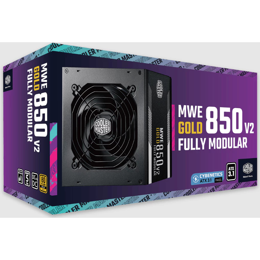 Cooler Master MWE Gold Series 80+ Gold Fully Modular PSU [ 650W / 750W / 850W ]