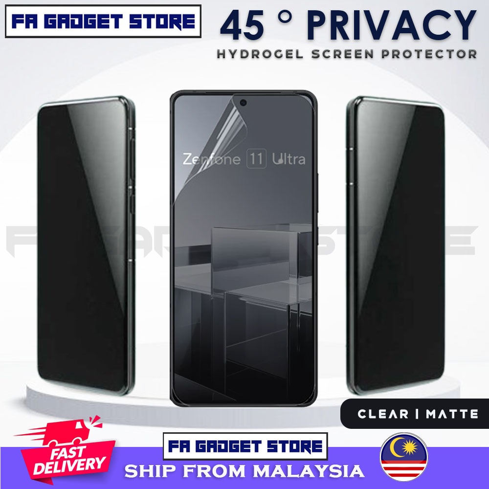 Asus Zenfone 11 Ultra 10 8 Flip 8 Max M2 Pro M2 Privacy Hydrogel Screen Protector Clear Matte