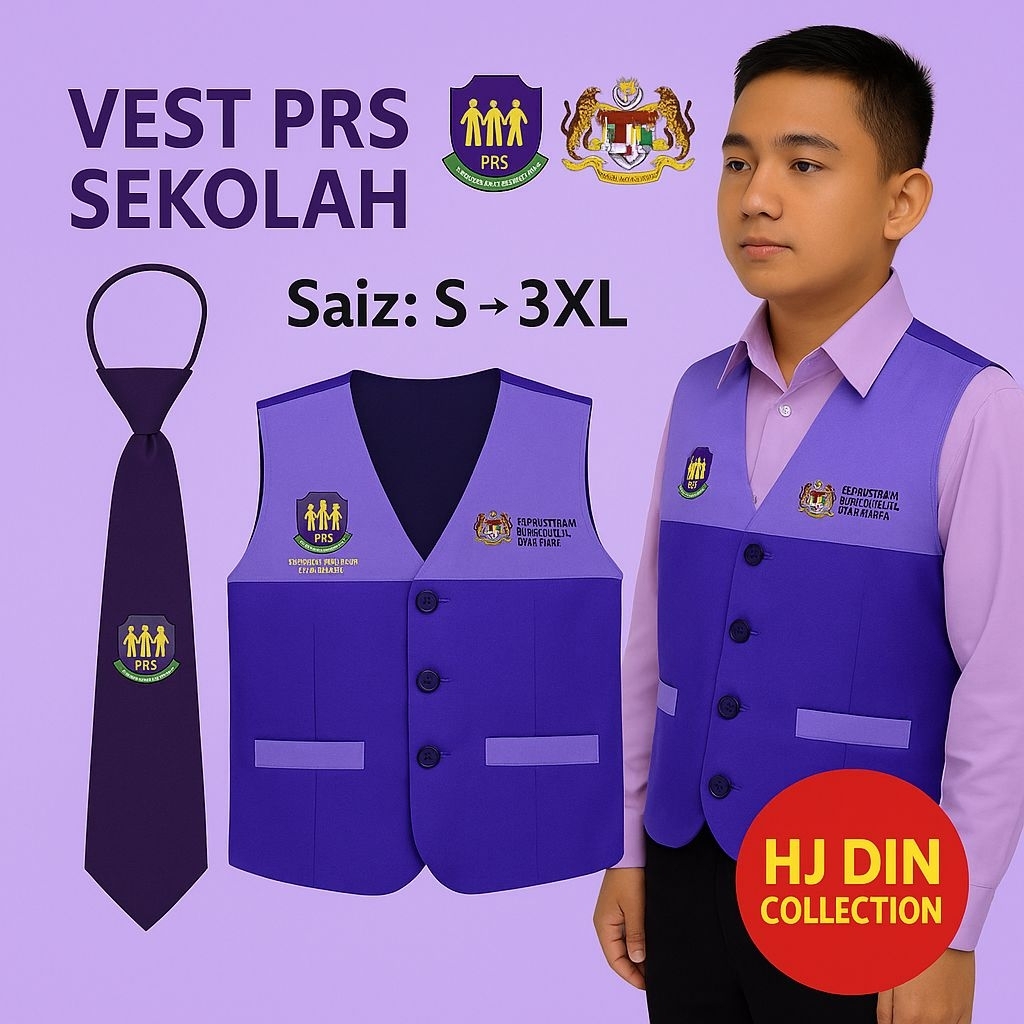 VEST PRS PURPLE NECK TIE PRS โลโก้ BERSULAM