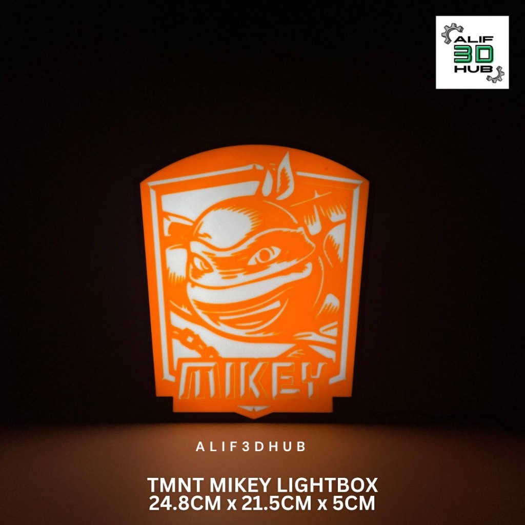TMNT Mikey Lightbox ตกแต่ง
