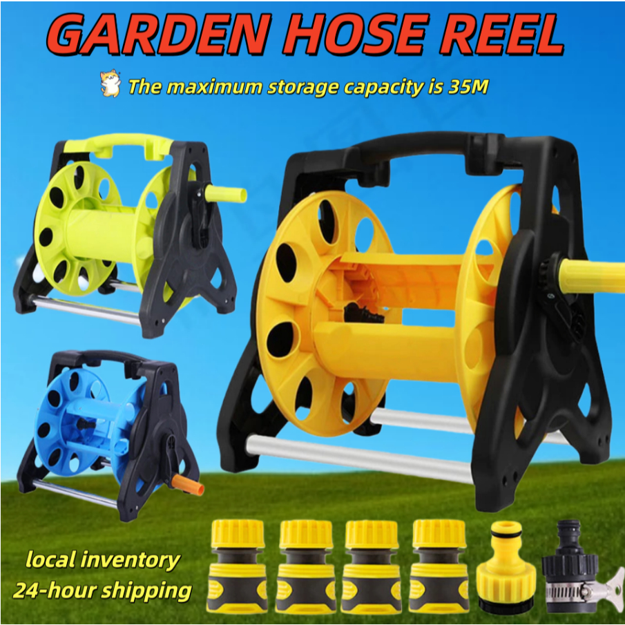 30m Dinding Dipsang Hos Air Reel Roller Bracket พรีเมี่ยม Stackable Paip Roller / Hos Pemegang