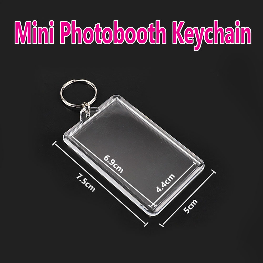 Diy Mini Photobooth พวงกุญแจอะคริลิครูปสี่เหลี่ยมผืนผ้า saiz 5 * 7.5 ซม. สําหรับ Mini Photobooth & M