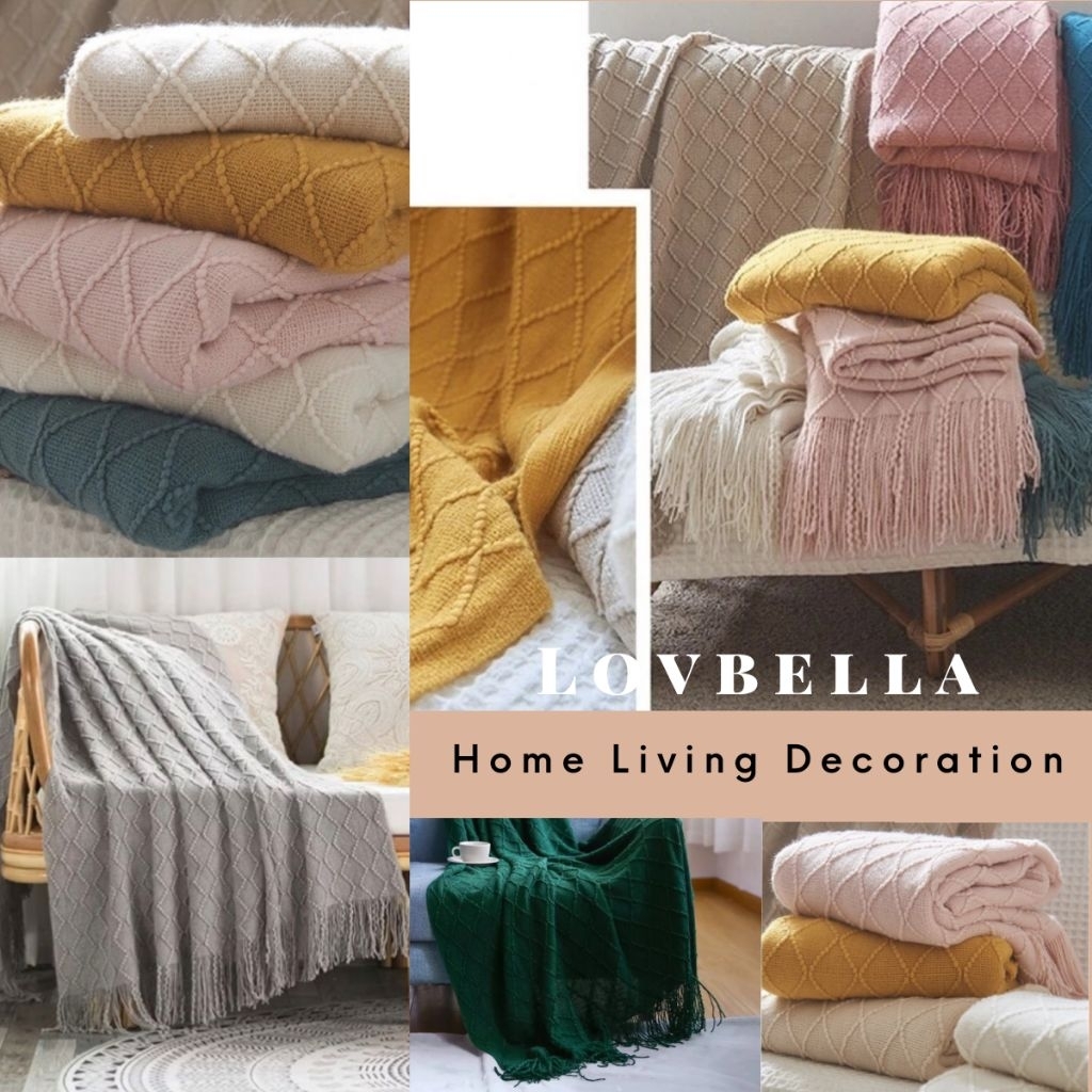 🇲 🇾 NORDIC COLOUR BOHEMIAN SOFA COVER THROW COVER SOFA BLANKET