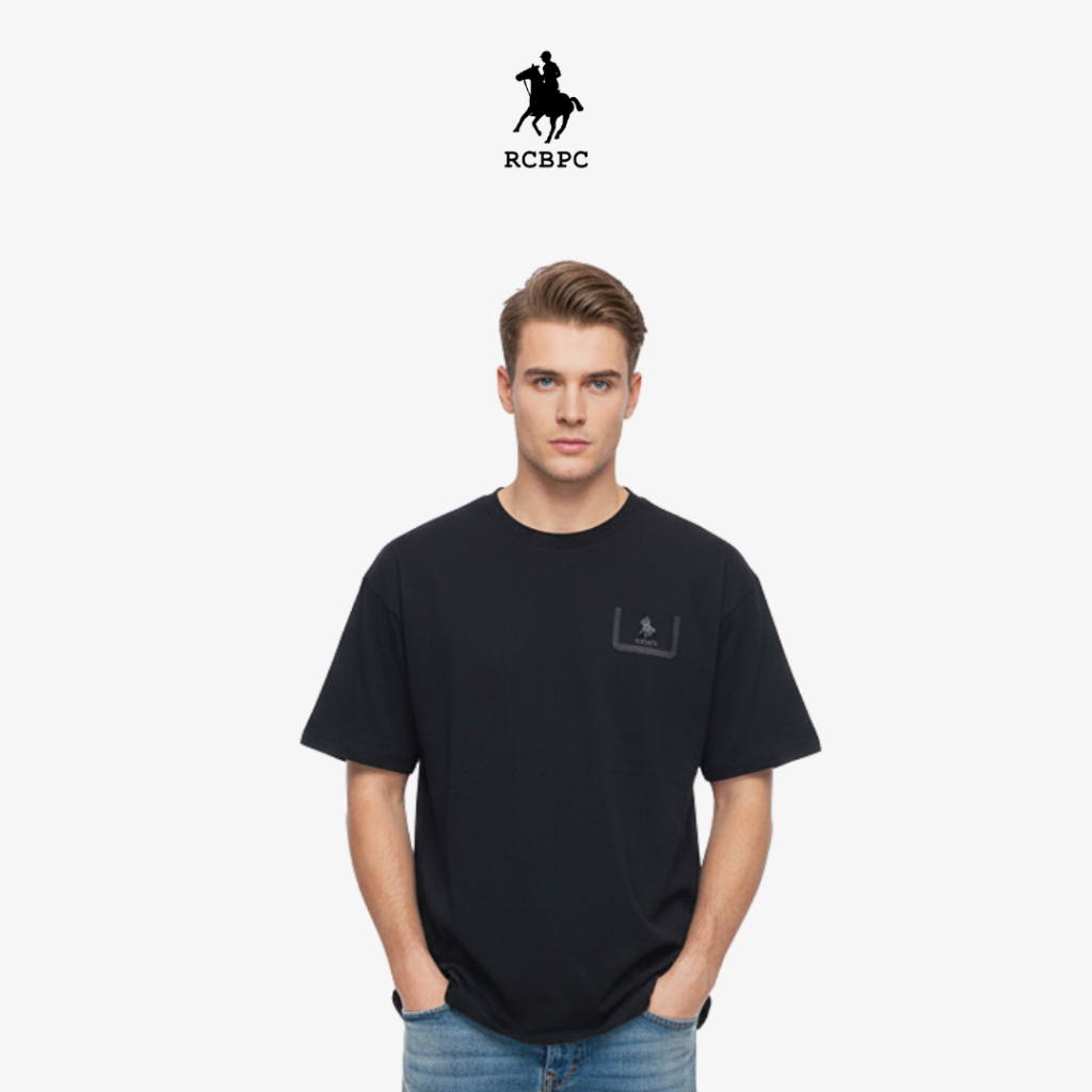 RCBPC Men Round Neck Oversize T-shirt PMRN50361-70 - สีดํา