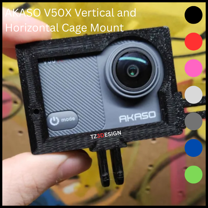 TZ3DESIGN AKASO V50X ขายึดกรงแนวตั้งและแนวนอน [คุณภาพสูง] A0031