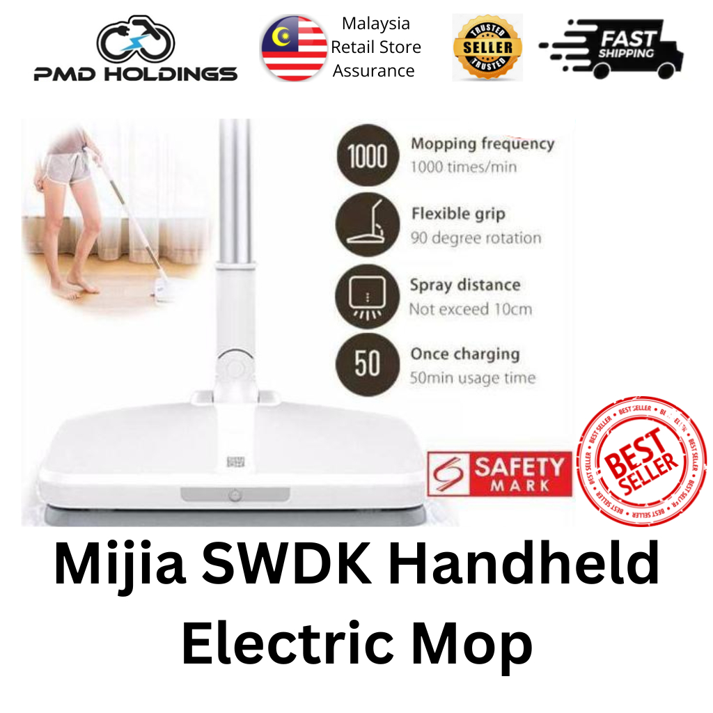 Xiaomi Mijia SWDK มือถือไฟฟ้า Mop เครื่องขัดพื้นไร้สาย WhiteSWDK 电动拖 无线地板动清器 白色