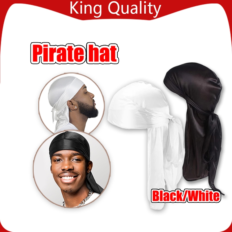 Pirate Bandana/Head Wrap/Silkyสําหรับผู้ชายผู้หญิงHeadwrap Durags Headscarf/Pirateหมวก/Satin Durag T