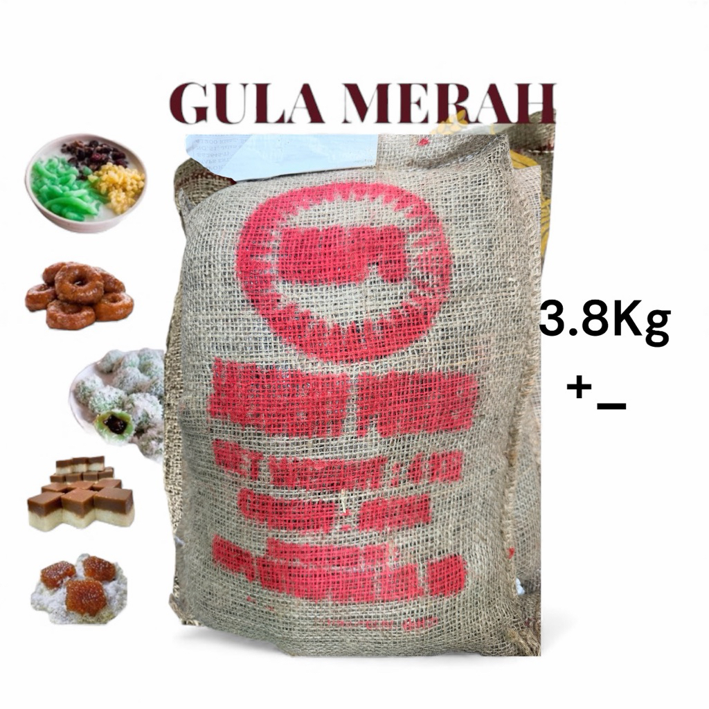 3.8กก. +- Gula Merah Guni / กระสอบน้ําตาลทรายแดง/อินเดีย