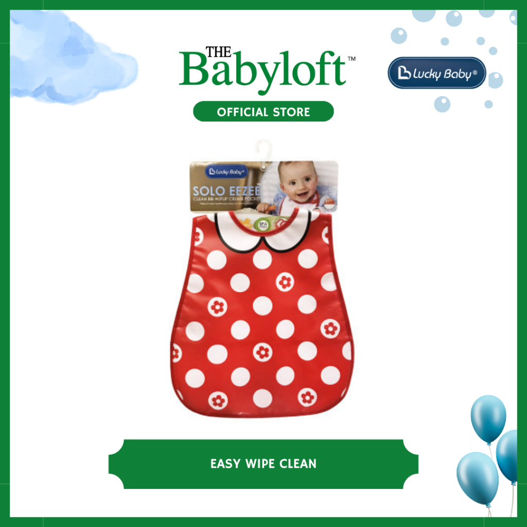Lucky Baby Solo Ezee Clean Bib พร้อมกระเป๋าพลิกปม – สุภาพสตรี