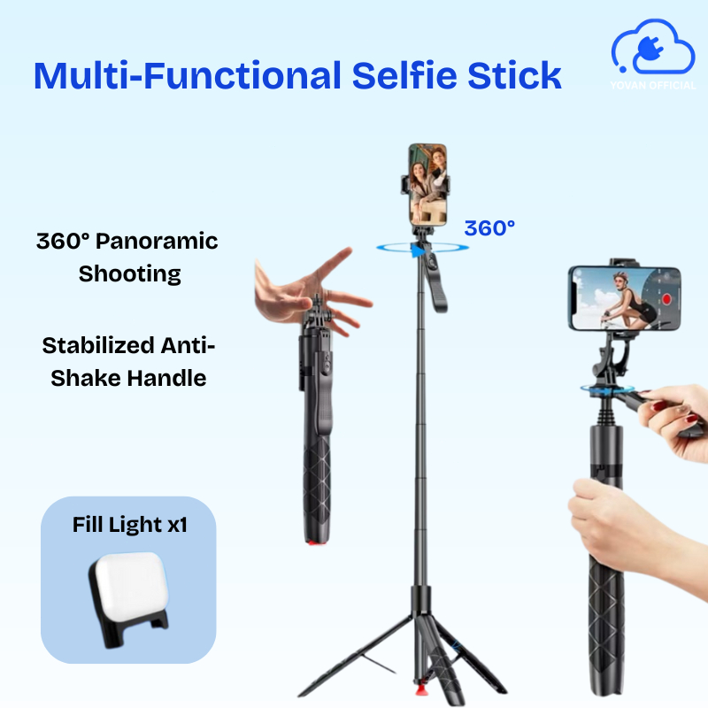 Yovan L15/L16 ไม้เซลฟี่บลูทูธไร้สายขาตั้งกล้องรีโมทคอนโทรลขาตั้งโทรศัพท์ Monopod และกล้องขาตั้งกล้อง