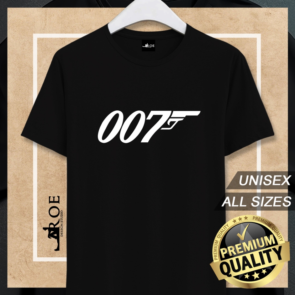 🔥 Baju Tshirt JAMES BOND 007 Unisex + Plus Size