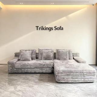 Trikings Modern L-Shaped Corner Sofa Cozy Scratch-Resistant Fabric Multi-Functional Luxury Design for Condo Living