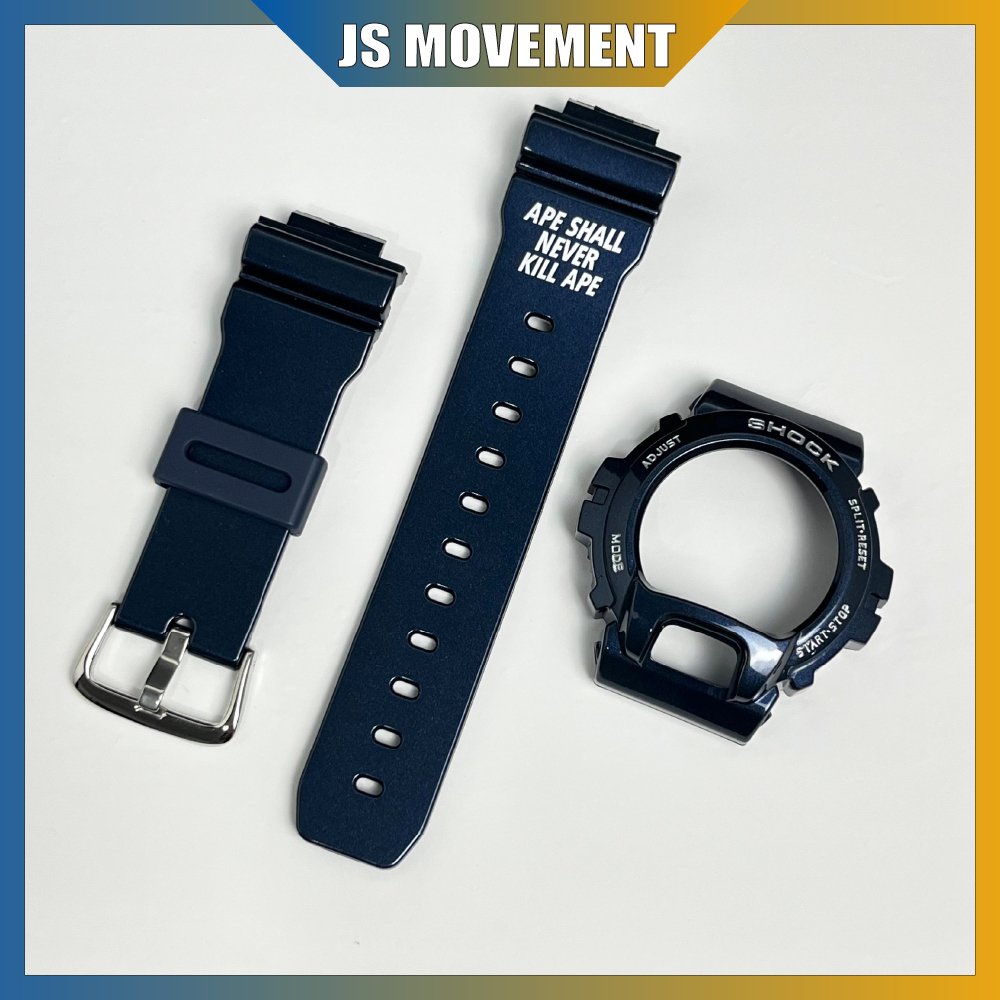 Dw6900 Bnb6900 Bnb Tali Jam Dw6900 Bapeblue Bnb Dw6900 Strap Lelaki Custom Replacement Band and Beze