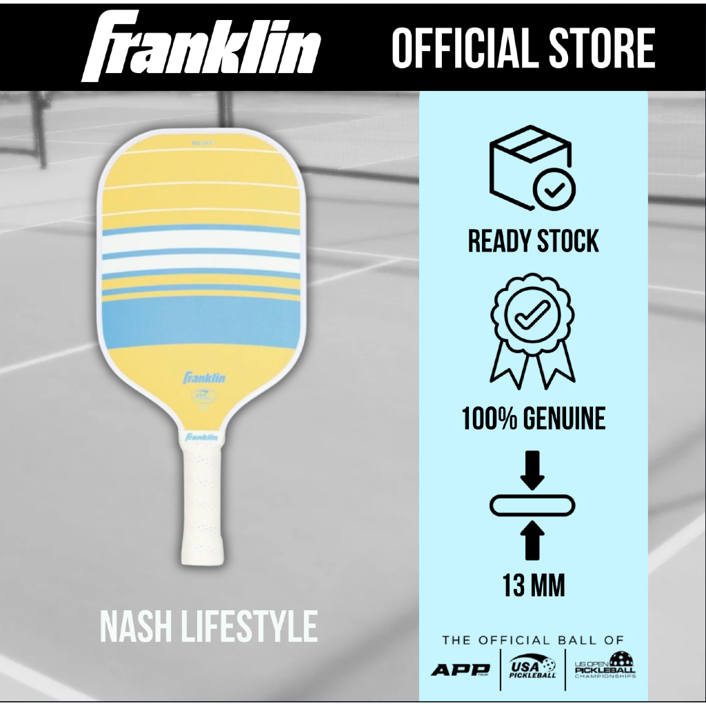Franklin Beginner Pickleball Paddle Nash Lifestyle Pickleball Paddle สีเหลืองสี Pickleball Paddle