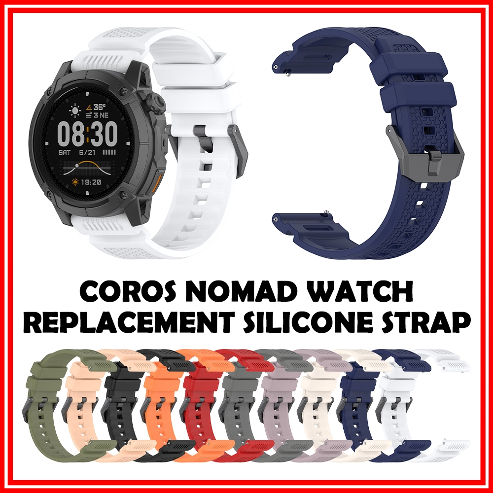 Coros Nomad Watch Replacement Strap CorosNomad Replacement Silicone Band Strap Nomad Coros Jam Tali 