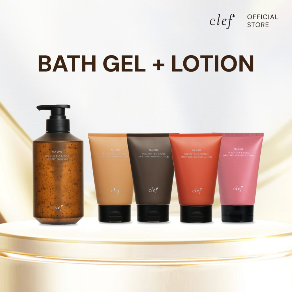 [LIVESTREAM EXCLUSIVE] CLEF Tea Core Oolong Tea Gentle Bath Gel + Tea Core Oolong Tea & Rose Nourish