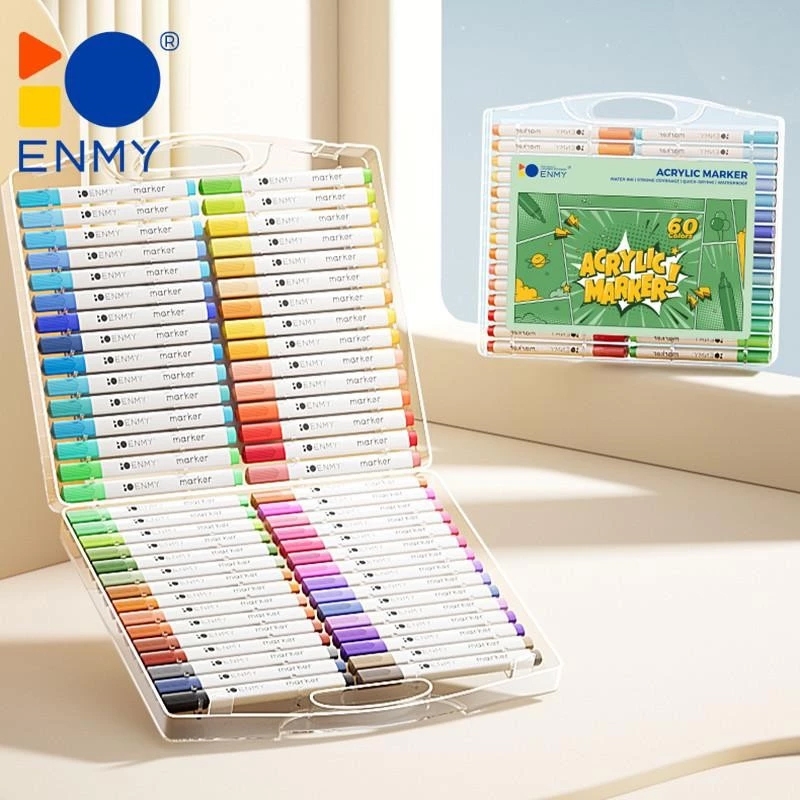 Enmy อะคริลิค Marker ปากกา - สีอะคริลิควาด Colouring ภาพวาด Art Arcylic Markerpen Maker ปากกาเด็ก 马克