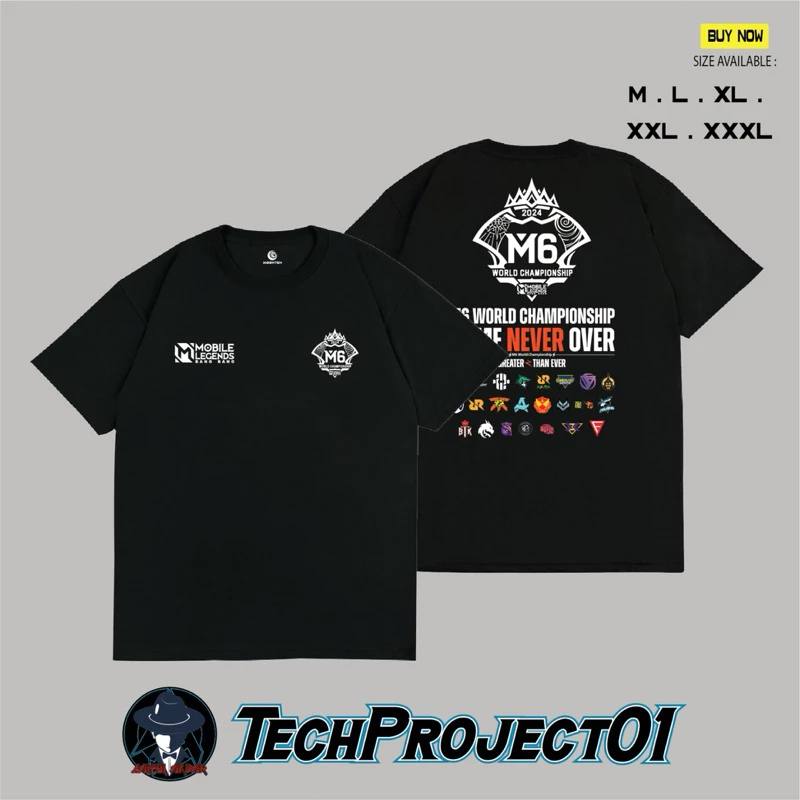 MLBB เกมเสื้อยืดแขนสั้นรอบคอ 100% ผ้าฝ้ายพรีเมี่ยม 180GSM S ถึง 5XL UNISEX 2