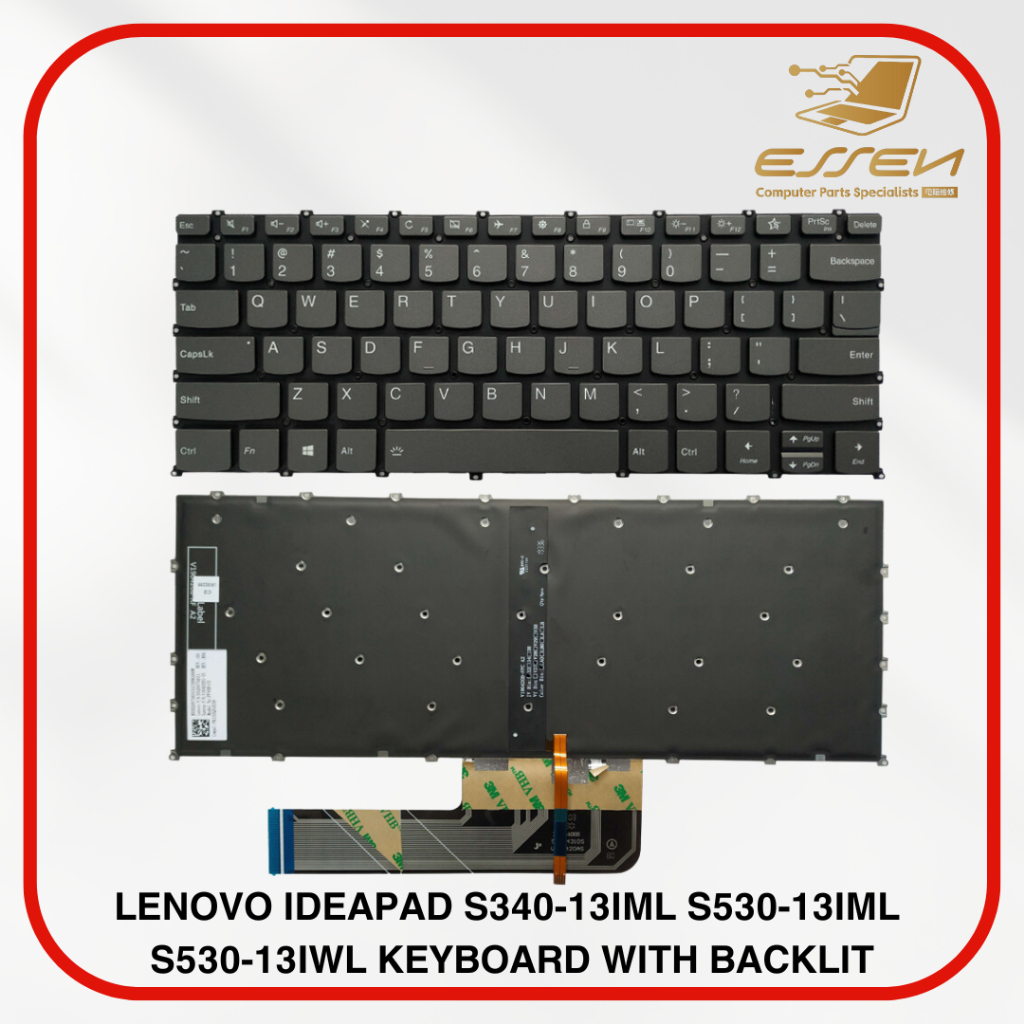 แป้นพิมพ์สําหรับ LENOVO IDEAPAD S340-13IML S530-13IML S530-13IWL คีย์บอร์ดพร้อม BACKLIT