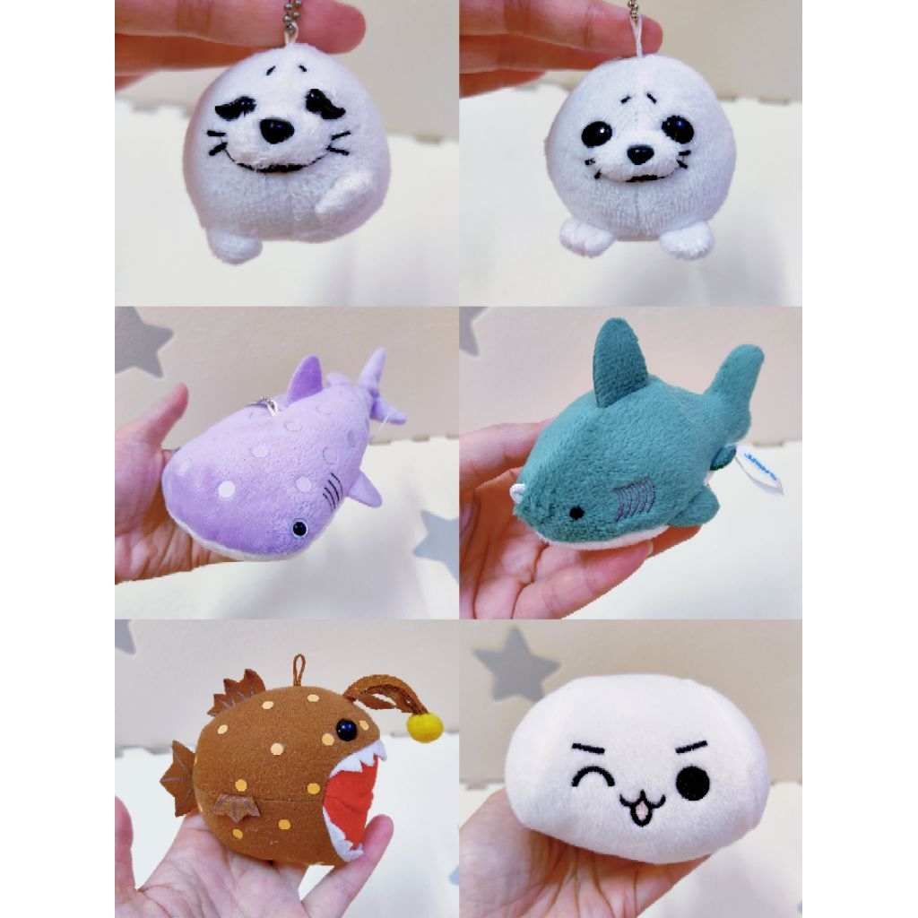 พวงกุญแจมาสคอต Preloved SKC66 Sea Creature Seal Whale Shark Jaw Shark Anglerfish