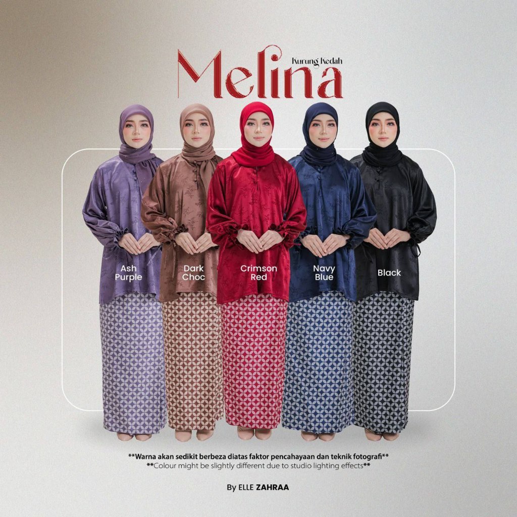 Melina MOM Kurung by Elle Zahraa โมเดิร์น Kedah kurung / หลวม kedah kurung / ตัดหลวมทันสมัย Kedah