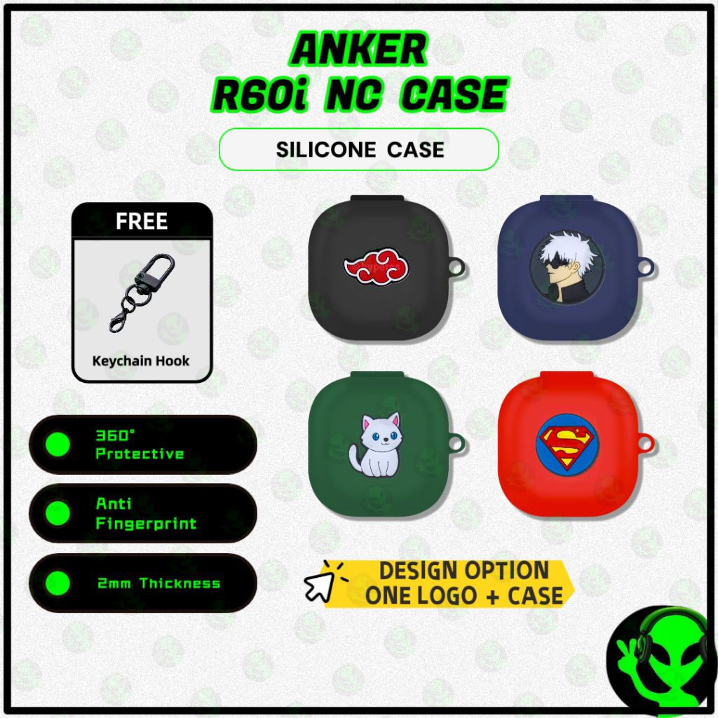 Anker Soundcore R60i NC กรณีไร้สายหูฟังเกราะป้องกันซิลิโคนนุ่มหูฟัง Anker R60i NC กรณี