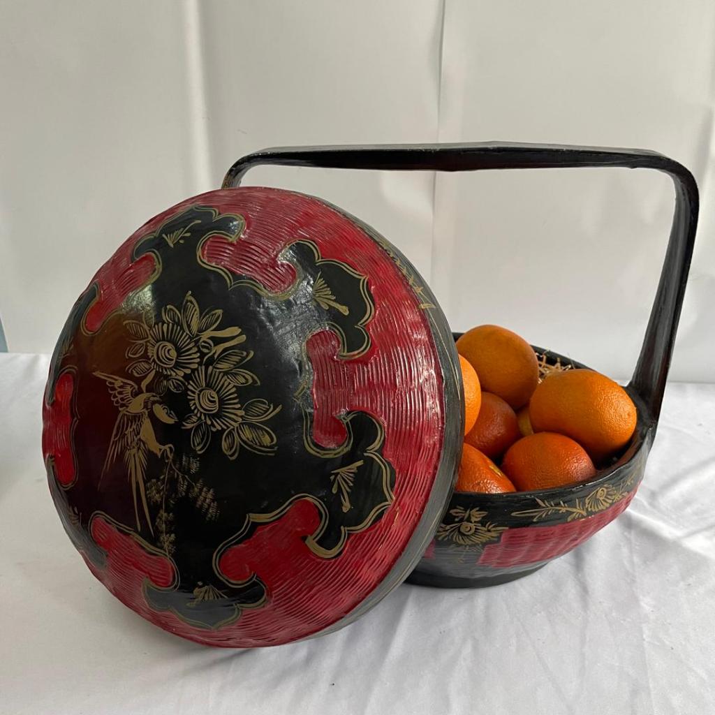 NURHAMPERS Siah hokkien ตะกร้าไม้ไผ่แบบดั้งเดิมและฟอร์จูนพร้อมที่จับ – CNY33 / CNY34 / CNY35