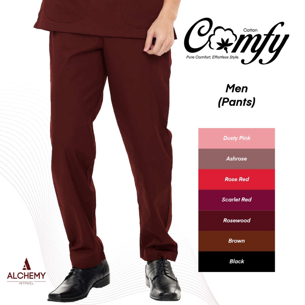 Men Pants Scrub Suit Comfy Cotton