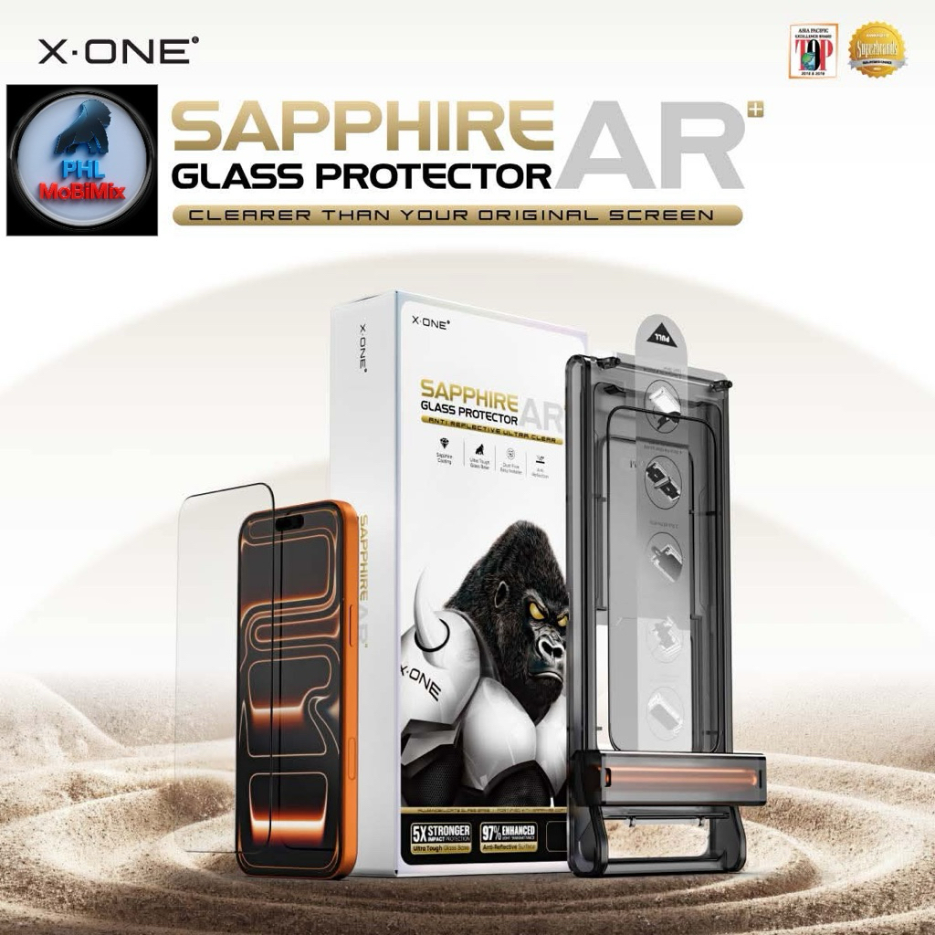 XD กระจกนิรภัย Sapphire สําหรับ iPhone 17/16/15/14/13/12 Pro Max