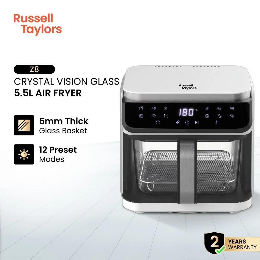 Russell Taylors 5.5L CrystalVision360 เครื่องทอดอากาศแก้ว Z8