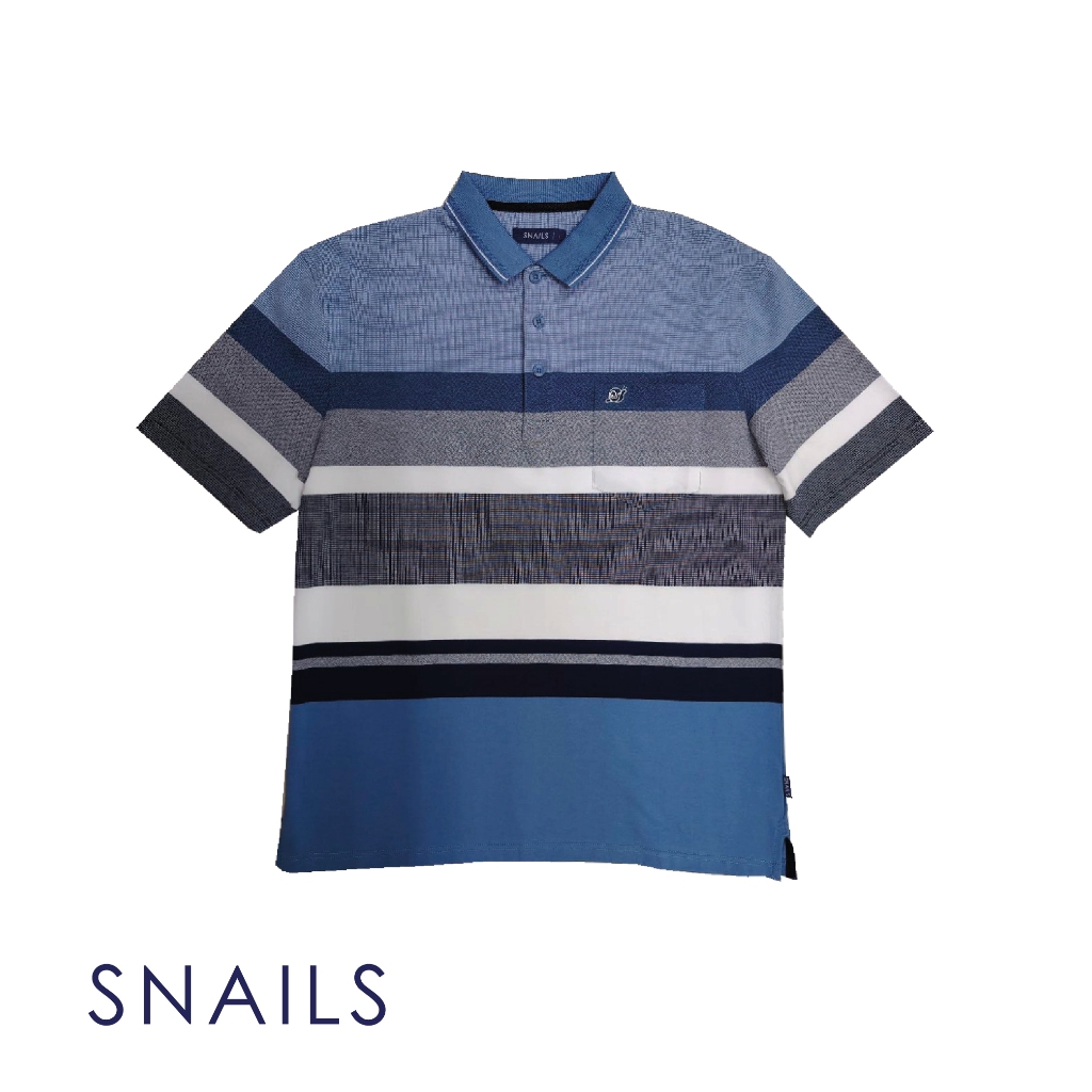 SNAILS MEN JACQUARD STRIPE POLO TEE WITH POCKET - CLASSIC FIT [011220-17518]