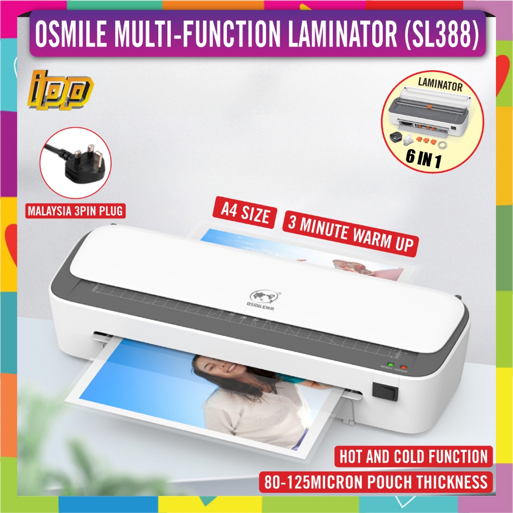 เครื่องลามิเนต A4 อเนกประสงค์ Osmile / A4 Premium Mesin ลามิเนต (SL388)