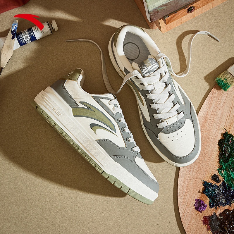 ANTA Men 982 6 X-Game Shoes 1125D8066-4 สีขาว/เทา/เขียว (Kasut Kasual Lelaki)