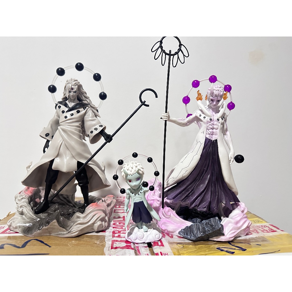 อะนิเมะ Naruto Boruto PVC Figure Madara และ Obito SET Copy Resin