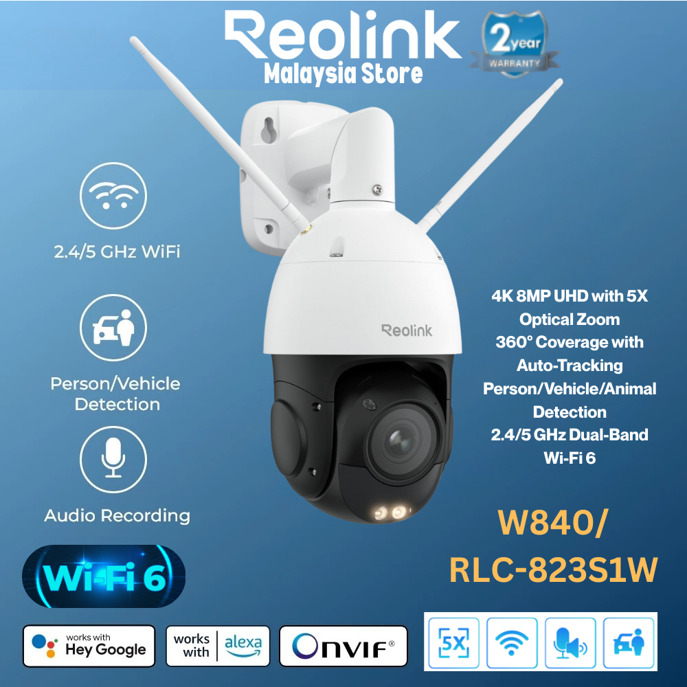 Reolink RLC-823S1W W840 WiFi 6 Plug-In Power 5X ซูมออปติคัล