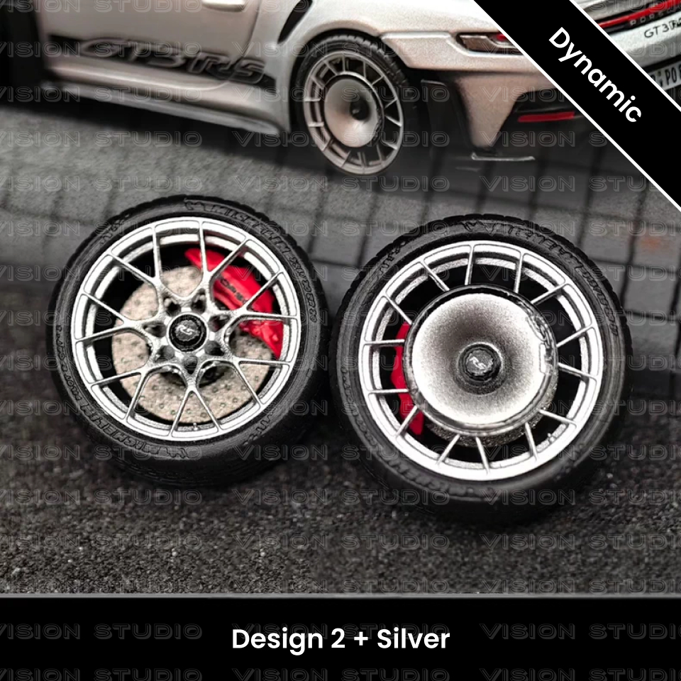 1/64 โมเดล (D) Porsche 1992 GT3RS MR Aerodisc Design Rim 2