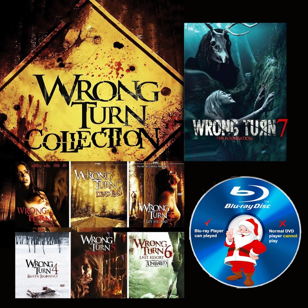 E-BLURAY MOVIE : Wrong Turn 1-7 Collection .