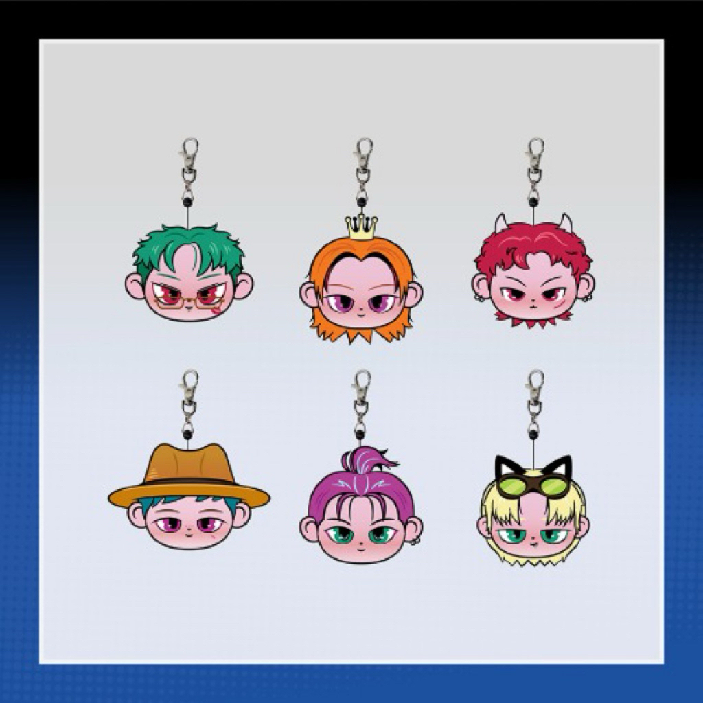 PREORDER P1Harmony [P1ustage H : MOST WANTED] OFFICIAL MD_P1KIDS FACE REEL KEYRING