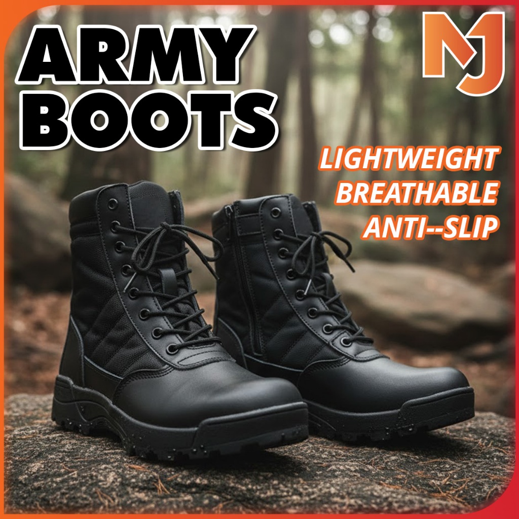 McJoden - Army Men Boots Kasut Operasi Unisex Boots Safety Boots Shoes Kasut Safety (ไม่มีกล่อง)