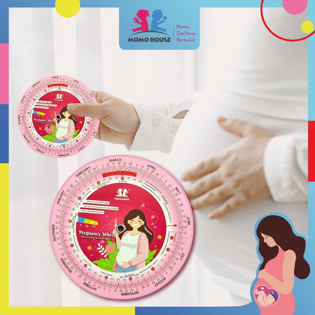 การตั้งครรภ์ OB Wheel Obstetric Wheel เครื่องคิดเลขการตั้งครรภ์ ล้อ Roda Kehamilan