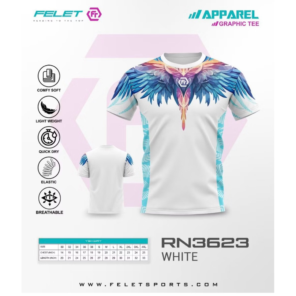 Felet Jersey 3623 (เสื้อแบดมินตัน)