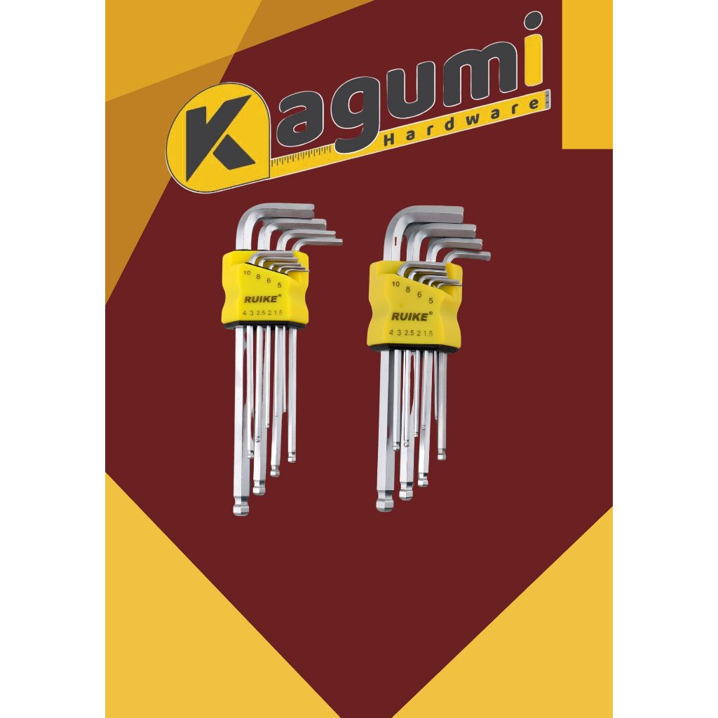 ALLEN KEY HEX BIASA / ALLEN KEY BUNGA 9 ชิ้น/ ชุด