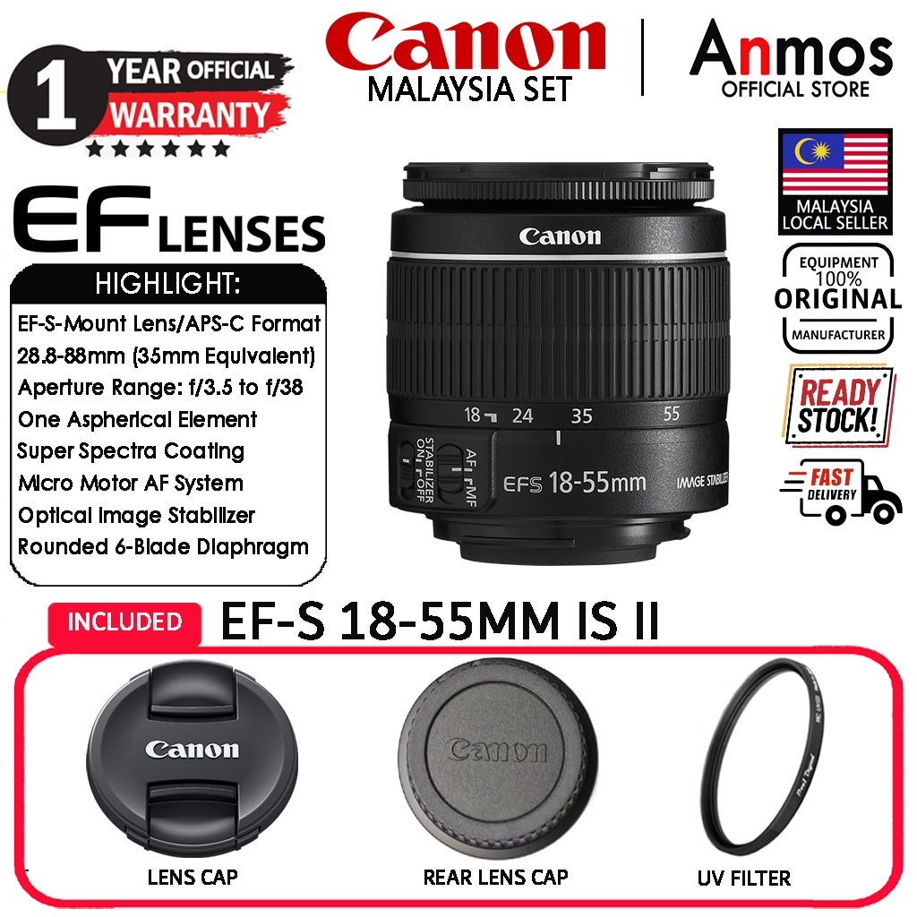 เลนส์ CANON EF-S 18-55MM IS II