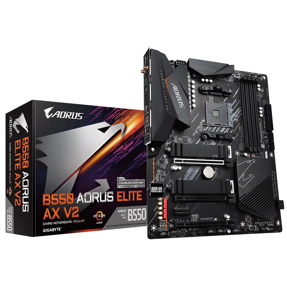 GIGABYTE B550 AORUS ELITE AX V2 ATX เมนบอร์ด AMD AM4